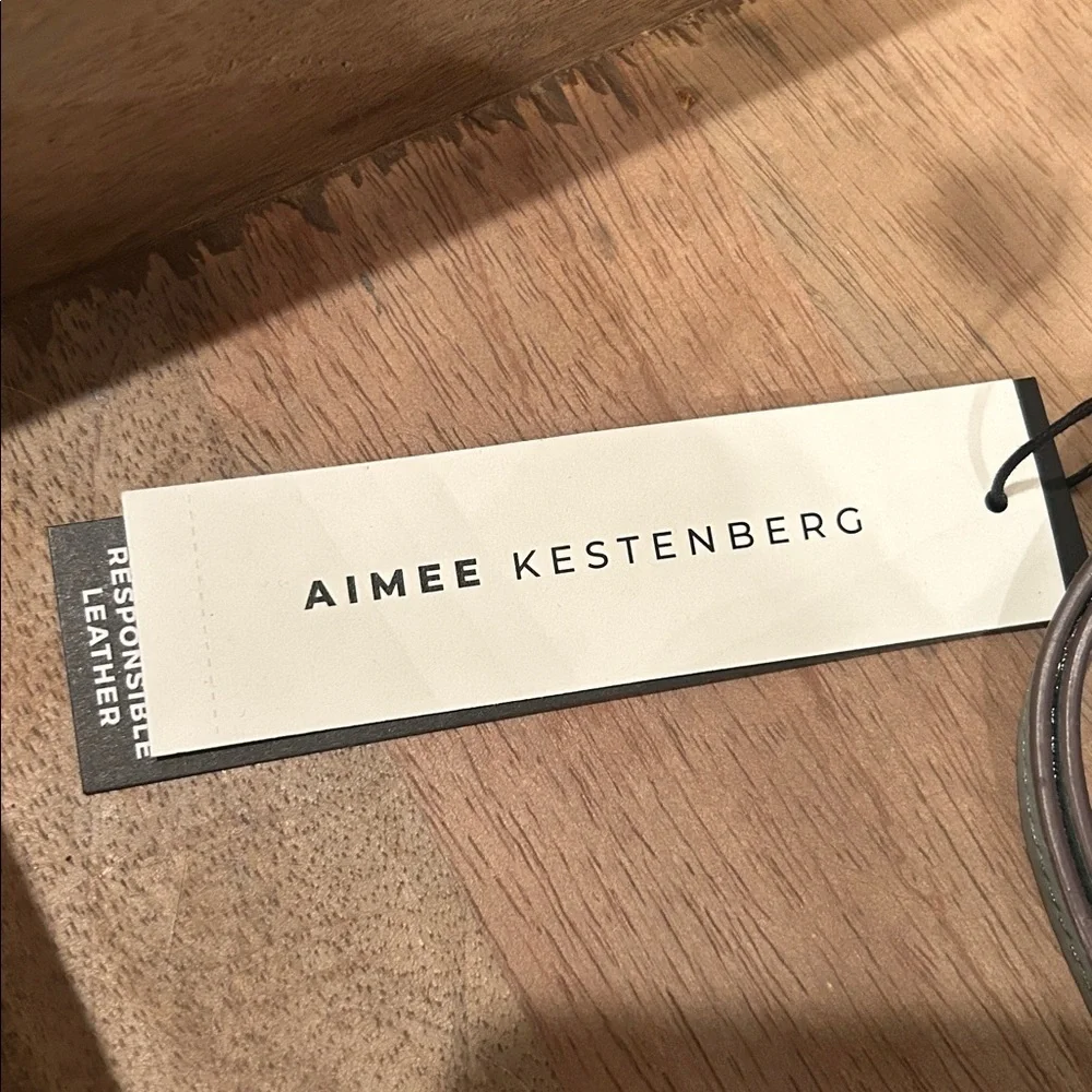 Aimee Kestenberg Saddle Up Leather Wristlet Moss Green
